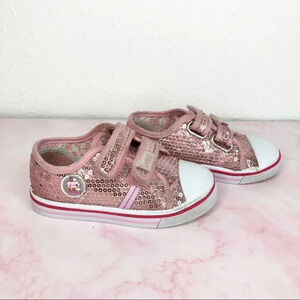 Primigi sneakers pink sequin trainers size 23 or 6.5 infant